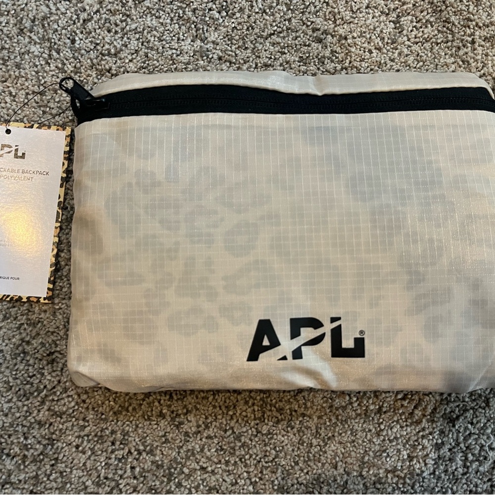 APL White and Gray Patterned Pouch